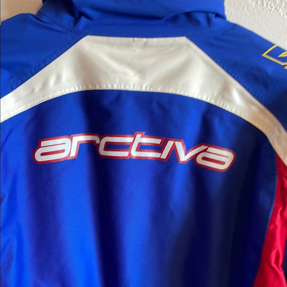 Kids Blue and Red Racing Jacket - Picture 8 of 11